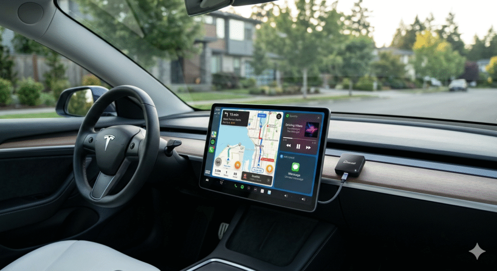 Ottocast Mini Cube 3.0 The Ultimate Wireless CarPlay & Android Auto Solution for Tesla
