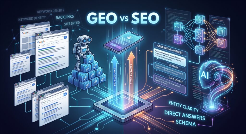 GEO vs SEO The Ultimate Blueprint for Future Search Engine Dominance GEO vs SEO: The Ultimate Blueprint for Future Search Engine Dominance